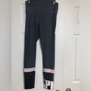 PINK Victoria’s Secret ultimate gray pink mesh high rise leggings womens medium‎
